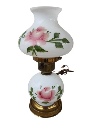 Vintage Boudior GWTW Gone With The Wind Bedroom Table Lamp Floral 3-Way 12"
