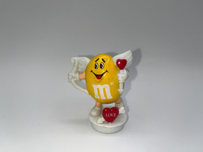 Vintage M&M Valentine Day Yellow Peanut Bow Arrow Heart Love Topper cupcake OMG
