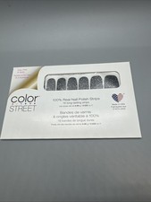 Color Street Nail Strips MIND MATTERS Slate Gray Glitter FREE SHIPPING Retired