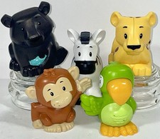 Fisher Price Little People Zoo Safari Animals Lot Zebra Monkey Cheetah Bear Bird
