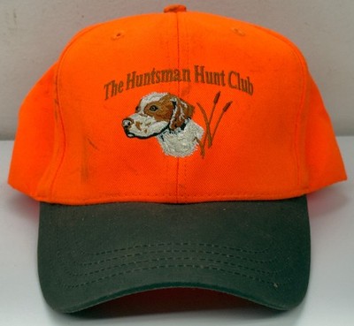 Vintage The Huntsman Hunt Club StrapBack Hat Outdoor Fishing Hunting Orange ADG