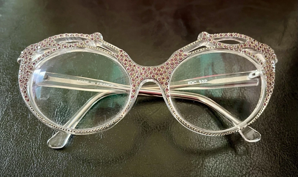 IDC 120 Anteojos Mujer Hechos en Francia Vintage Años 90 Rosa y Transparente Foto 2 de 4