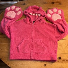 Sweet Society Pink Monster Crop furry hoodie teeth ears paws Plus Sz 1 Costume