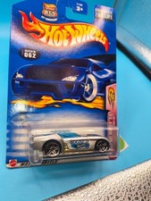 2003 Hot Wheels 62 Flamin' Hot Wheels 3/5 PONY-UP Silver w/Chrome Pr5 Spokes