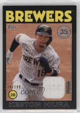 2021 Topps 1986 Topps Baseball Relics Black /199 Keston Hiura #86R-KH p8v