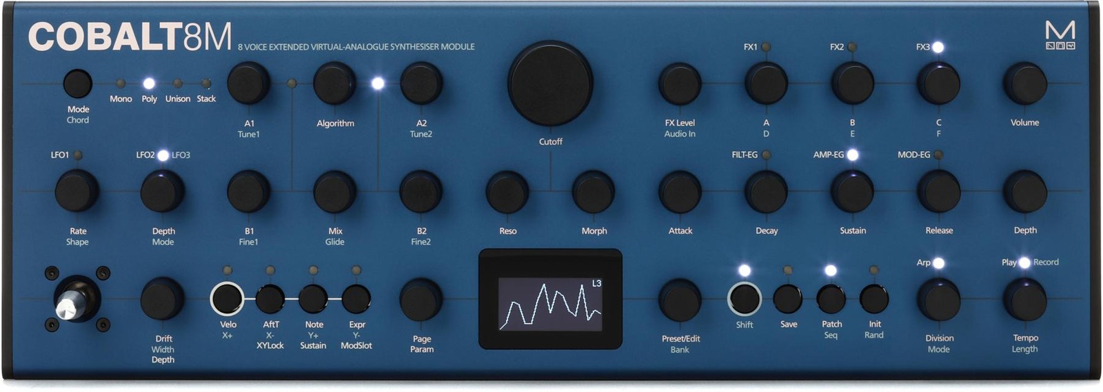 Модуль расширенного виртуального аналогового синтезатора Modal Electronics Cobalt8M с 8 голосами