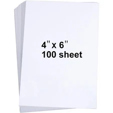 Heavyweight White Cardstock 200 GSM 75lb Cover 4x6 Sheets 100-Pack for Printable