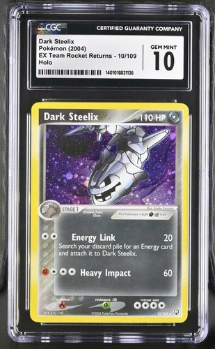 Pokemon Dark Steelix EX Team Rocket Returns 10/109 Holo CGC 10 Gem Mint
