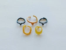 Lol Surprise Doll Accessory Necklace Lot of 5 Gold Tone Black w/ Silver White