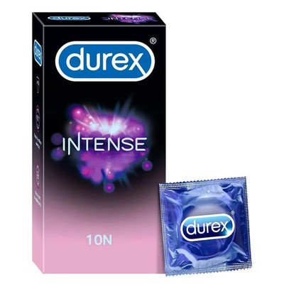 Durex Intense Condoms for her - 10 Count | Dotted and Ribbed condom with Desirex