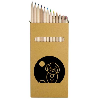 12 x ''Hund'' lang 178 mm Buntstifte / Bleistift Set (PE00051965)