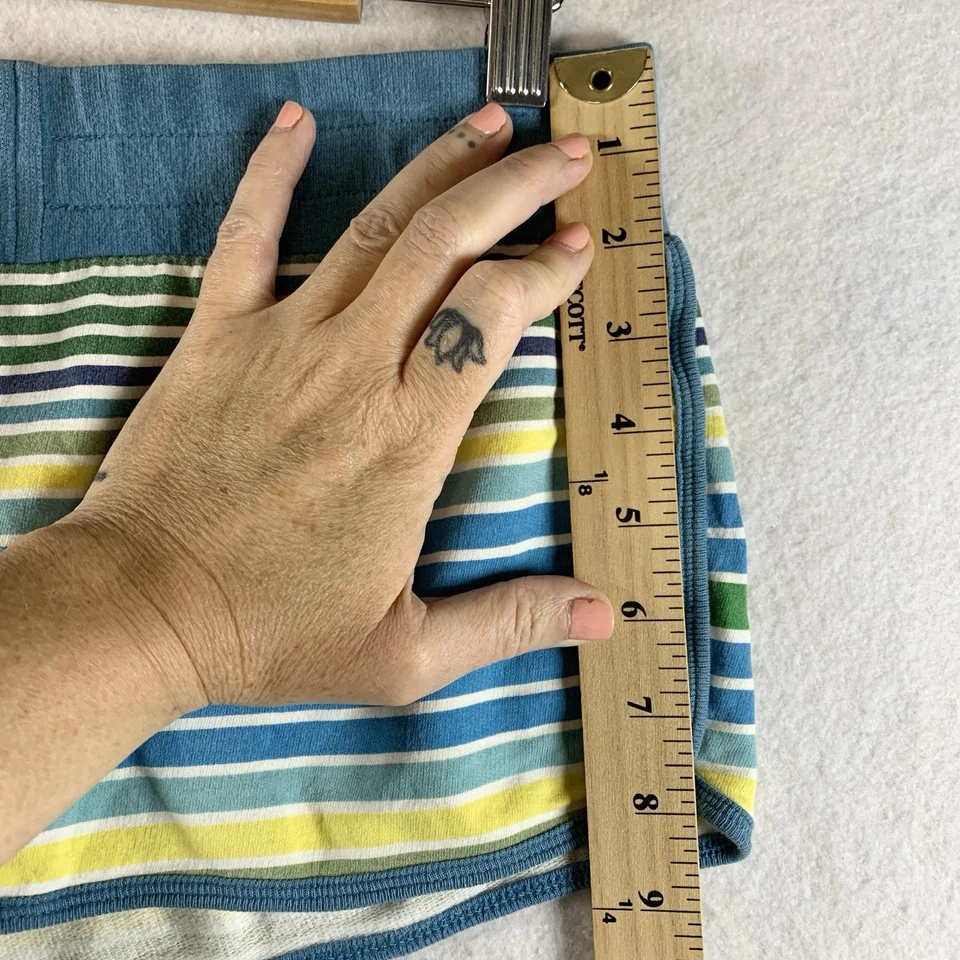 Arizona Mujer Y2K Micro Mini Pantalones Cortos para Sudar Talla M Rayas Cordón Salón Foto 4 de 4