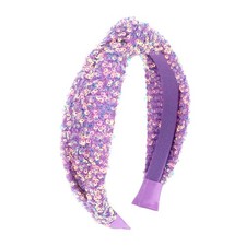 Purple Sequin Knot Headband for Girls, Toddler Headbands, Cute Knotted Hair B...