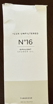 + Lux Unfiltered N°16 Opulent Shower Oil in Tuberose - Luxurious Hydrating Fu...