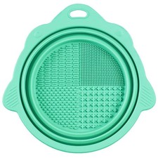Foldable Silicone Makeup Brush Scrubber Cleaning Mat with Suction Cup Cosmetic