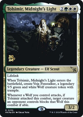 MTG Tolsimir, Midnight's Light [Murders at Karlov Manor Prerelease Promos] Foil