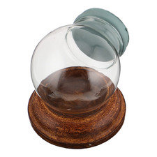 DIY Empty Glass Snow Globe Kit with Wooden Base for Adults Craft Project Holiday