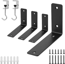 L Floating Shelf Brackets,4 Pack Heavy Duty L Brackets for Shelves, L 6" X H 4" 
