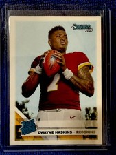 DWAYNE HASKINS 2019 PANINI DONRUSS WASHINGTON REDSKINS RATED ROOKIE CARD RC 301. rookie card picture