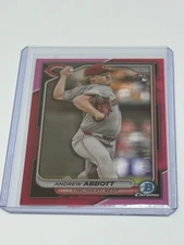 2024 Bowman Chrome - Andrew Abbott #79 Fuchsia Refractor /299 (RC)
