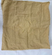 WEST ELM golden mustard yellow LINEN EURO sham 26 x26