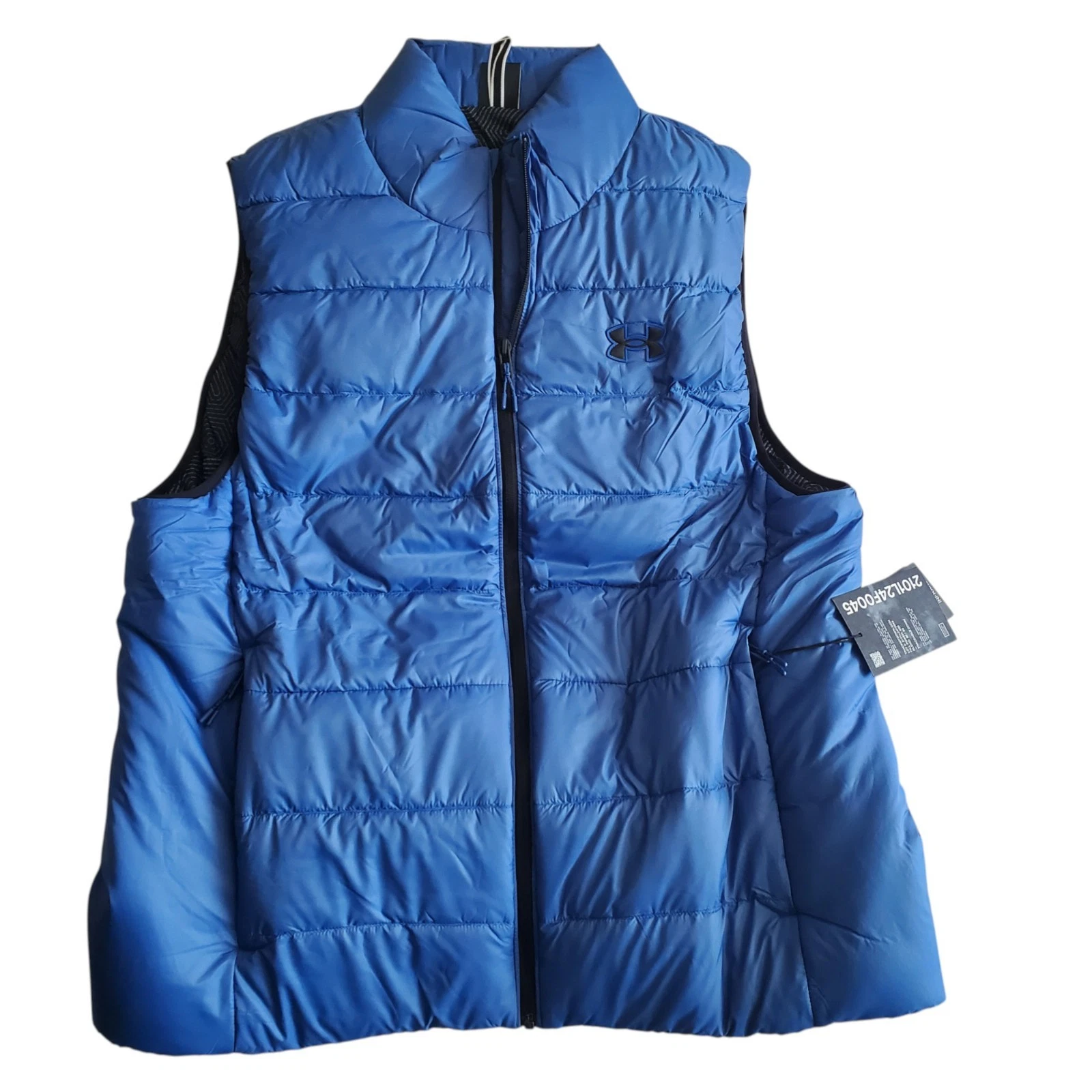 NEW Under Armour Men's Storm Legend Down Vest Puffer Loose Blue Large
