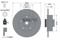 2X Pagid Bremsscheibe 54960NC FüR Renault Megane 3 BZ0 DZ0 Fluence Hatchback Van