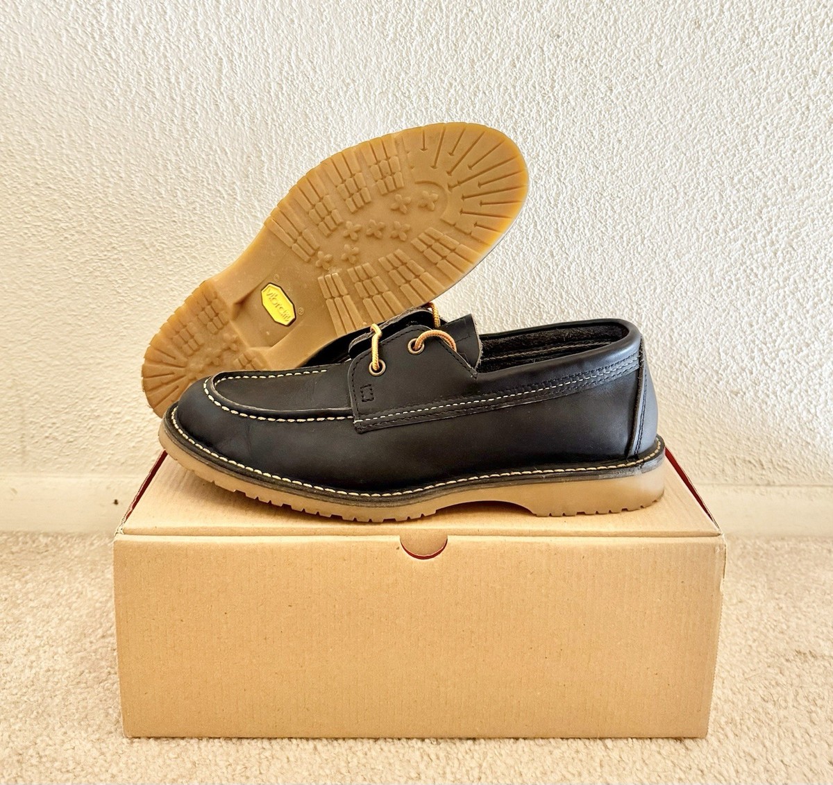 Red Wing 3332 Weekender Camp Moc Leather Shoes Size 8 D Navy