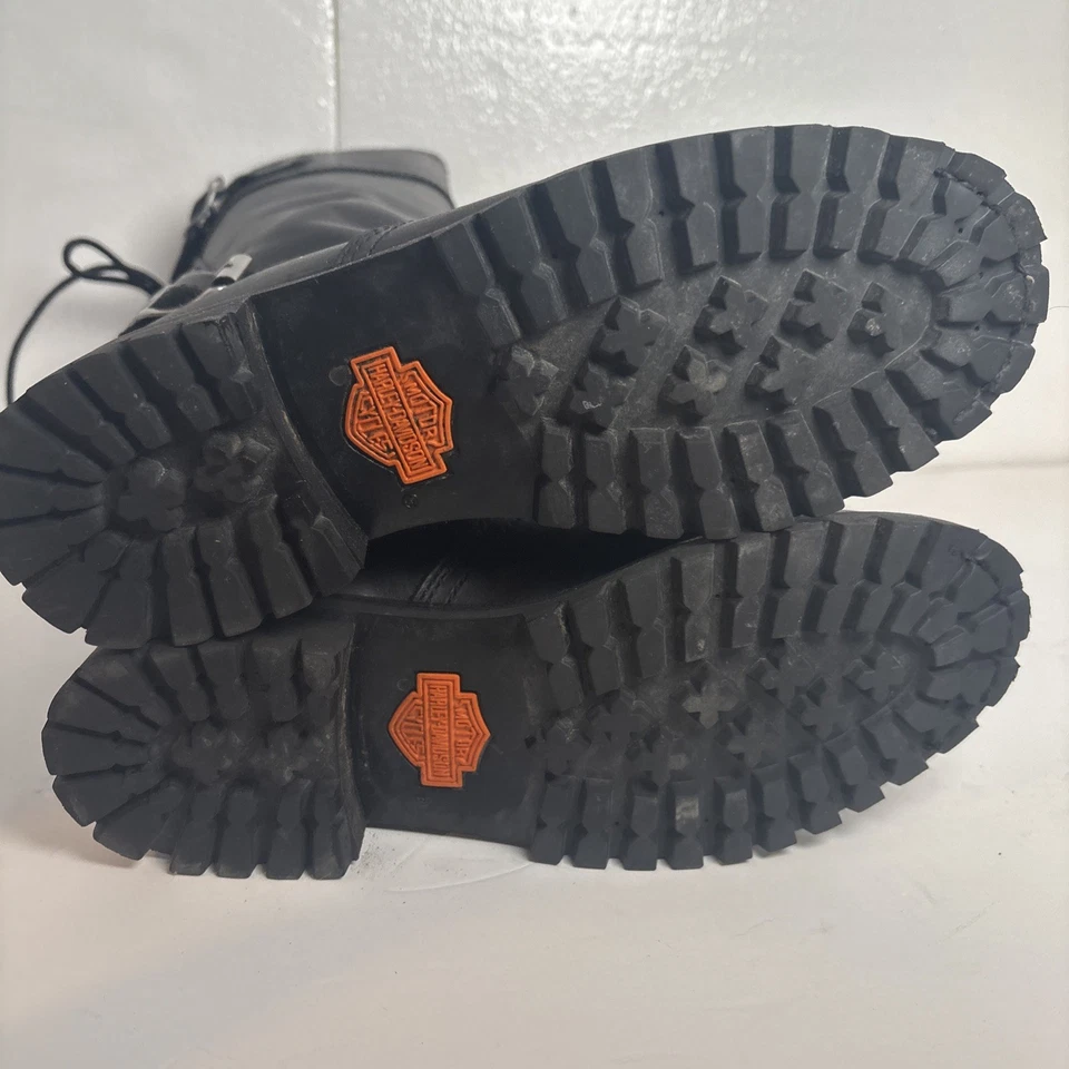 Harley Davidson Alexa Back Lace Leather Boots D85167 Biker Goth Women's Size: 8m - Image 4 of 4