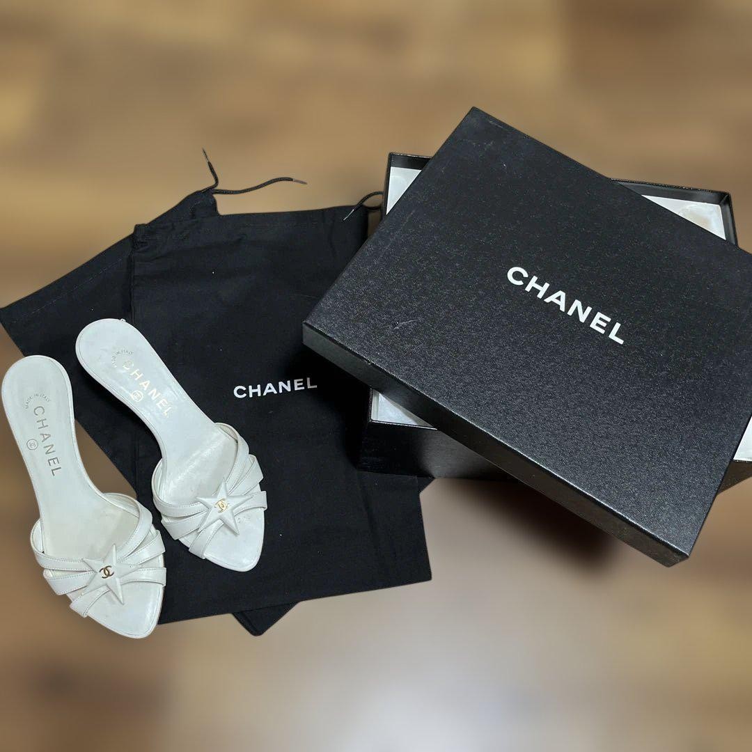 大*地様 CHANEL ホワイト ストラップサンダル　36サイズ CHANEL White Sandals 36 | eBay