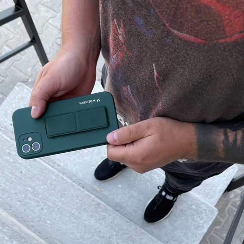 Wozinsky Kickstand Case silikonowe etui z podstawką iPhone 13 Pro Max czerwone - Zdjęcie 7 z 12