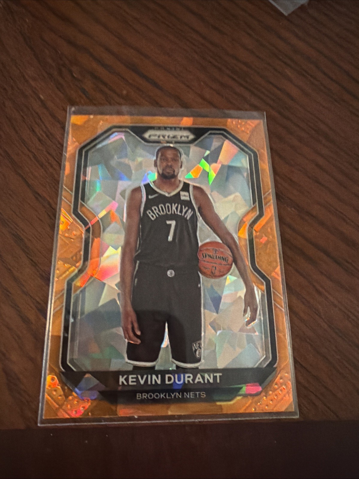 Kevin Durant 2020-21 Panini Prizm Orange Cracked Ice Prizm #81
