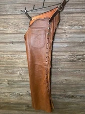 Handmade Western Leather Chaps, Leather Chinks for Horse Riding, Western Pants