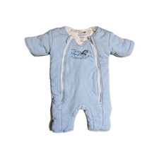 Baby Merlin's Magic Sleepsuit Blue S 3-6 Infant Swaddle Transition Suit Zippered