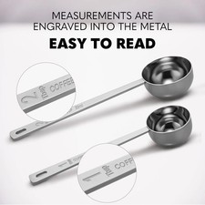 Stainless Steel Coffee Scoop Measuring Spoon 15/30ML Kitchen Powder Scoop