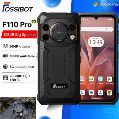 Unlocked FOSSiBOT F110 PRO 5G 4G Rugged Phone Android 15 Bid Speaker Waterproof
