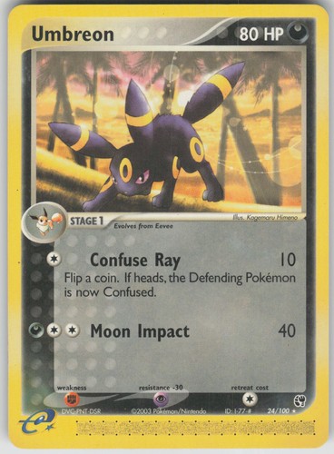 Pokemon TCG Umbreon Rare EX Sandstorm 24/100