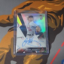 2018 Jack Flaherty Topps Finest Refractor Rookie ON CARD AUTO FA-JF Cardinals . rookie card picture