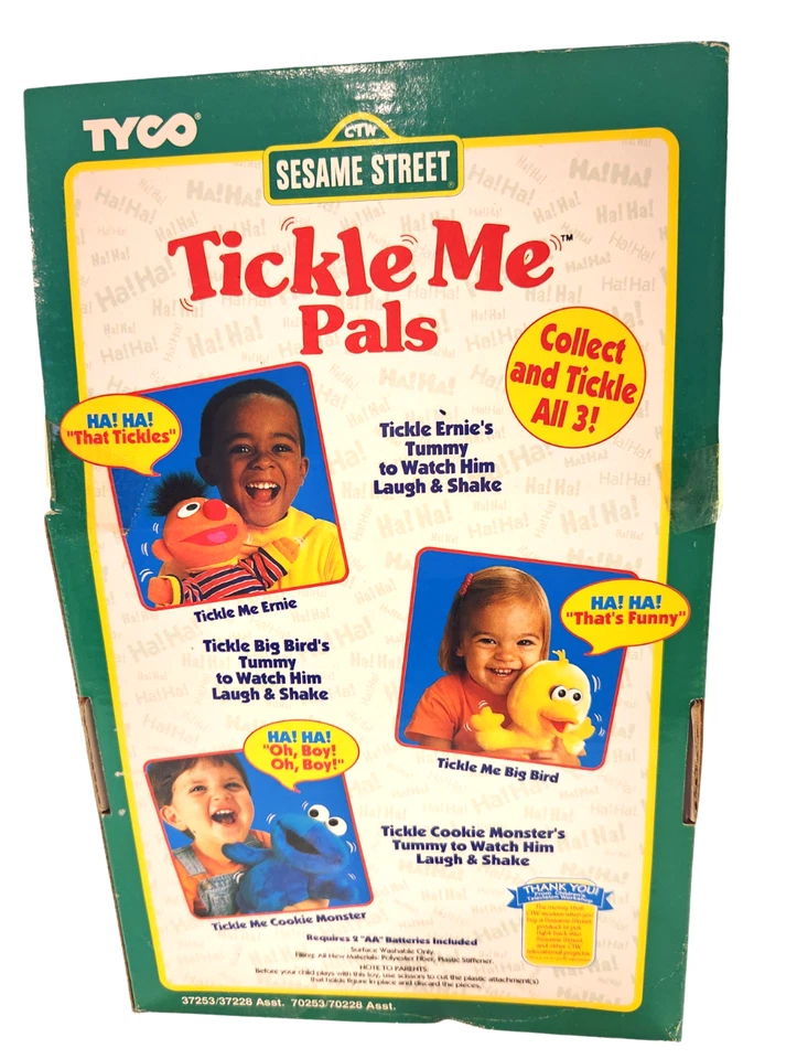 复古 1996 Tickle Me Cookie Monster 毛绒芝麻街玩具效果很好 — 第 3/4 张图片