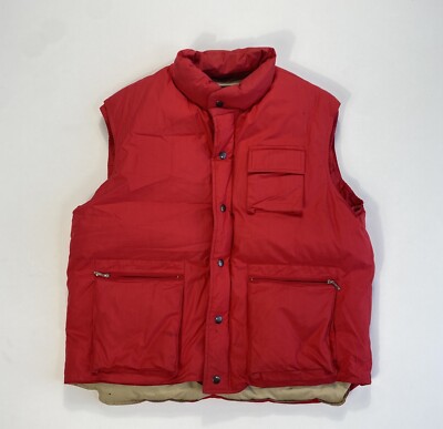 Brooks Brothers Men's XL Down Feather Fill Full Zip Puffer Vest VTG Brooksgate