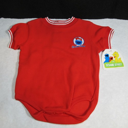 Vintage Sesame Street Elmo Infant One-Piece 12m Red Brand New Old Stock
