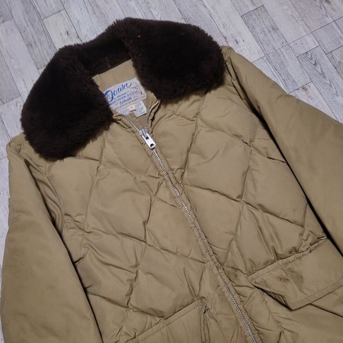 Men's Vintage Schott Puffer Jacket Goose Down Quilt Bomber Coat USA Made SZ S - Picture 2 of 6