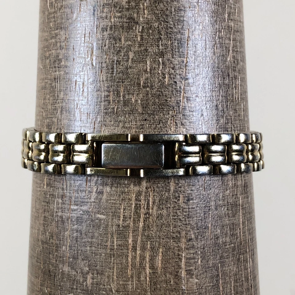 Vintage Pulsar Women V220-6190 Dress Gold Tone Oval Quartz Analog 12mm Watch 6" - Image 4 of 4