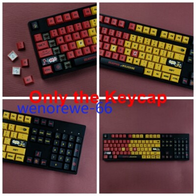 142 Keys Deadpool & Wolverine Keycap Button PBT Cherry MX Sublimation for Keypad