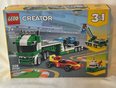 LEGO LEGO Creator: 3in1 Race Car Transporter 31113 Semi Tow Truck 328pc Ages+