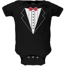 Valentine's Day - Baby Boys Tuxedo Newborn Infant One Piece