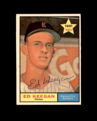 Ed Keegan Hand Signed 1961 Topps Rookie Kansas City Athletics Autographed
