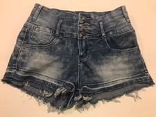 juniors size 5 shorts Stretch denim jean shorts hi waisted cutoff Women s NWOT