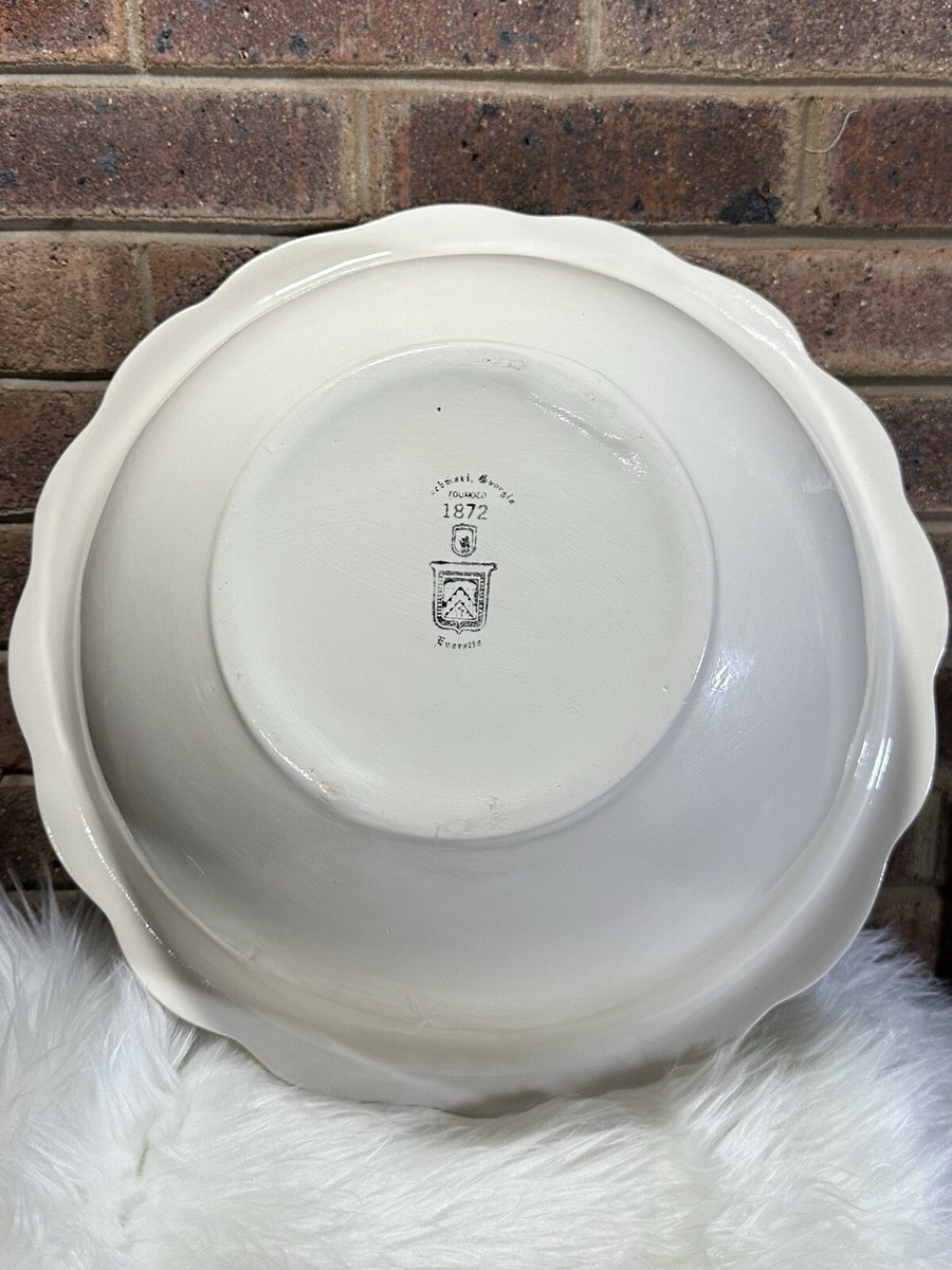 RARE Antique Victorian Glazed Ceramic Wash Basin & Water Pitcher