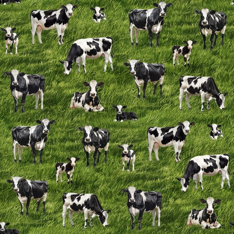 Tela de fiesta de vaca 45" de ancho 100 % algodón premium impresión digital color verde Foto 2 de 2